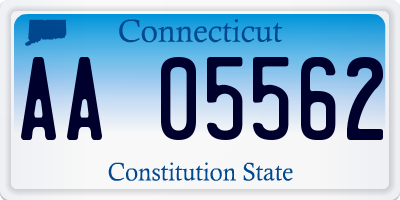 CT license plate AA05562