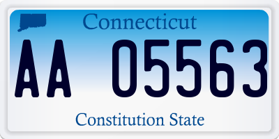 CT license plate AA05563