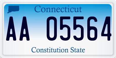 CT license plate AA05564