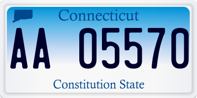 CT license plate AA05570