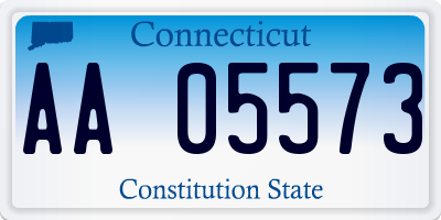 CT license plate AA05573
