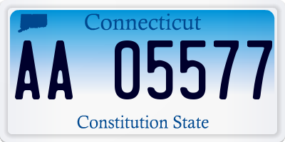 CT license plate AA05577