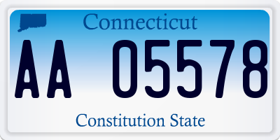 CT license plate AA05578