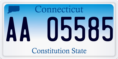 CT license plate AA05585