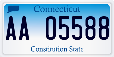 CT license plate AA05588