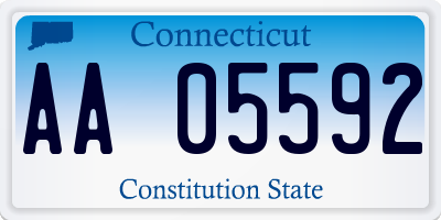 CT license plate AA05592