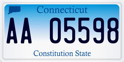 CT license plate AA05598