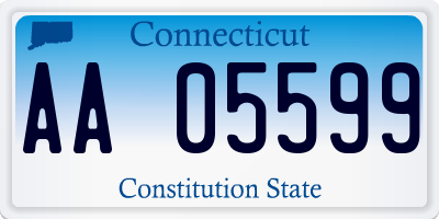 CT license plate AA05599