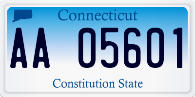 CT license plate AA05601