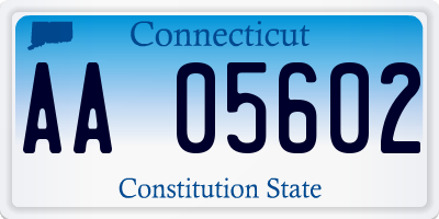 CT license plate AA05602