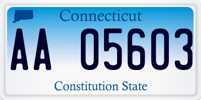 CT license plate AA05603