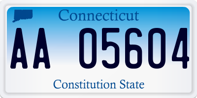 CT license plate AA05604