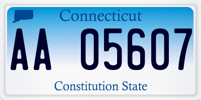 CT license plate AA05607