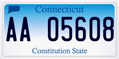 CT license plate AA05608