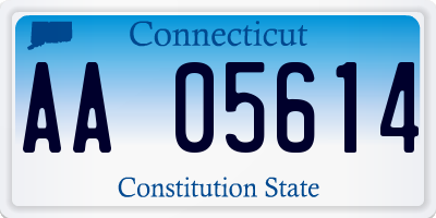 CT license plate AA05614