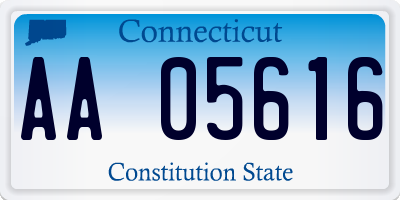 CT license plate AA05616