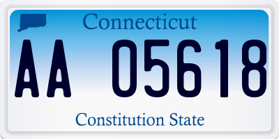 CT license plate AA05618