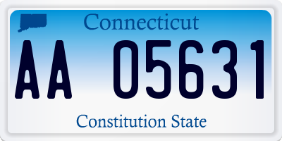 CT license plate AA05631