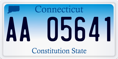 CT license plate AA05641