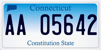 CT license plate AA05642