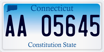 CT license plate AA05645