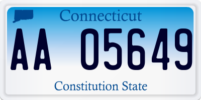 CT license plate AA05649