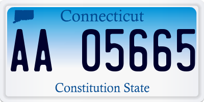 CT license plate AA05665