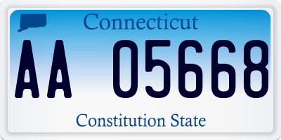 CT license plate AA05668