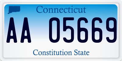 CT license plate AA05669