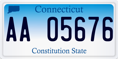 CT license plate AA05676