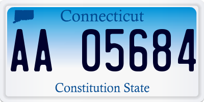 CT license plate AA05684