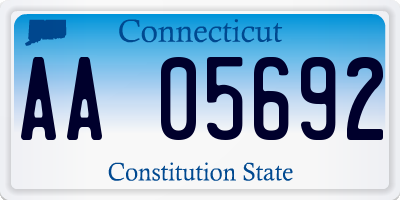 CT license plate AA05692