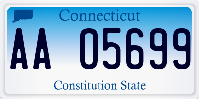 CT license plate AA05699