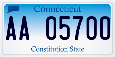 CT license plate AA05700