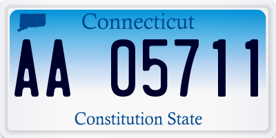 CT license plate AA05711