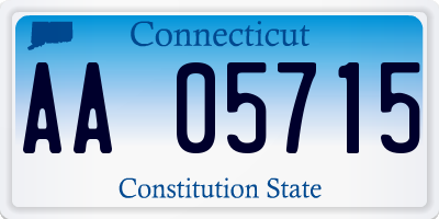 CT license plate AA05715