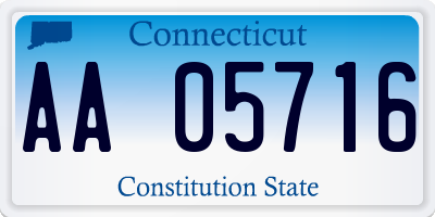 CT license plate AA05716