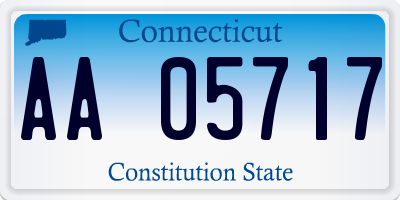 CT license plate AA05717