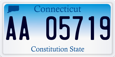 CT license plate AA05719