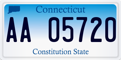 CT license plate AA05720
