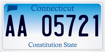 CT license plate AA05721