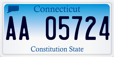 CT license plate AA05724