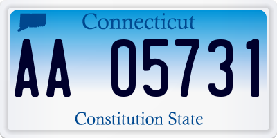 CT license plate AA05731