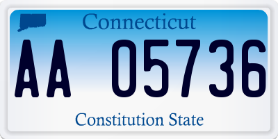 CT license plate AA05736