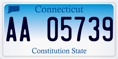CT license plate AA05739