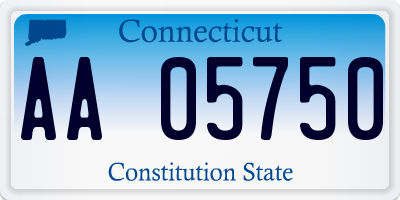 CT license plate AA05750