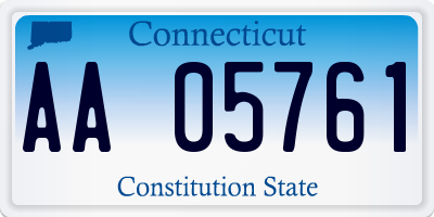 CT license plate AA05761