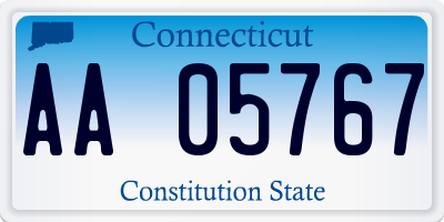 CT license plate AA05767