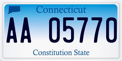 CT license plate AA05770