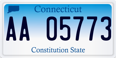 CT license plate AA05773